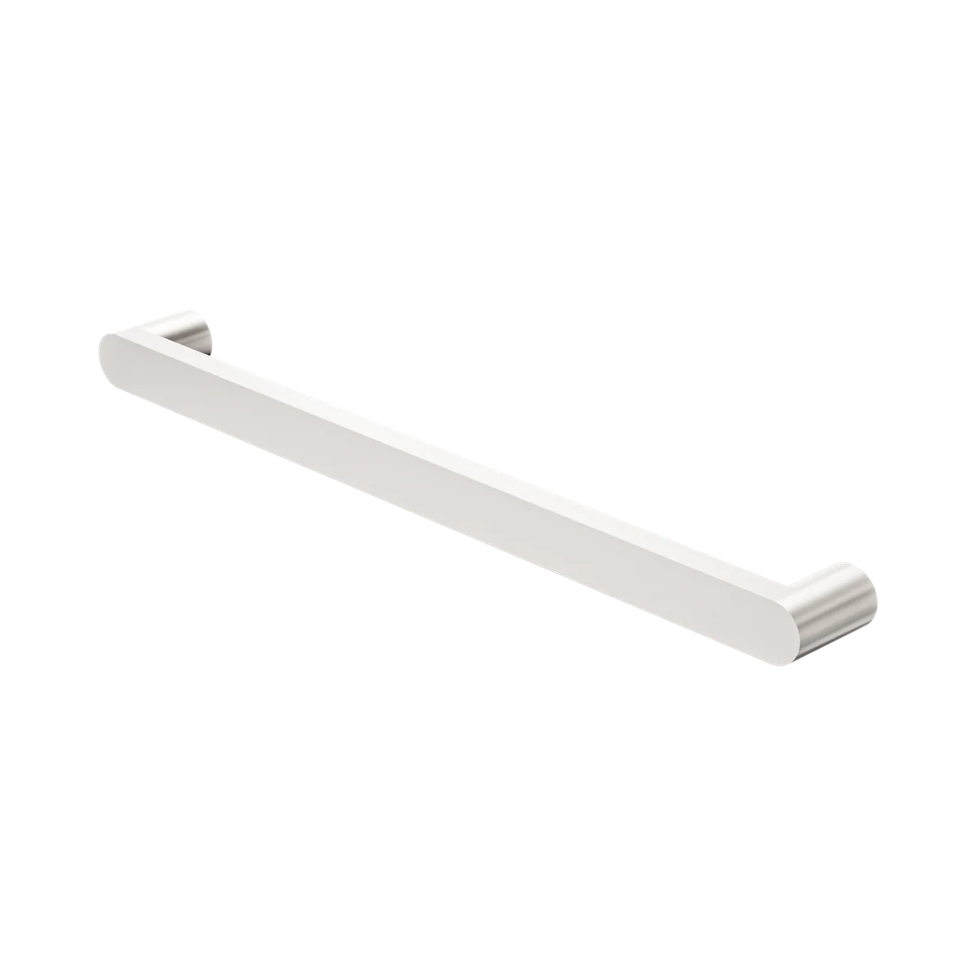 Nero Bianca 240V Single Heated Towel Rail Brushed Nickel