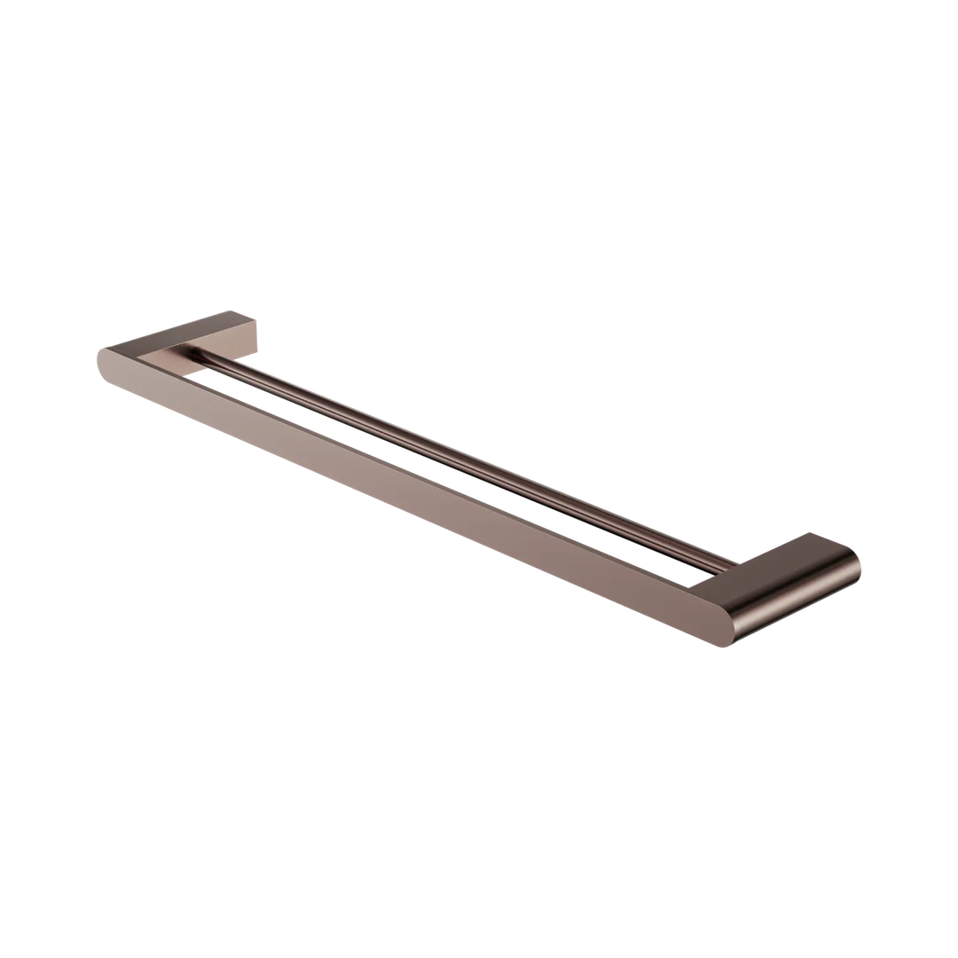 Nero Bianca Double Towel Rail 600Mm Brushed Bronze