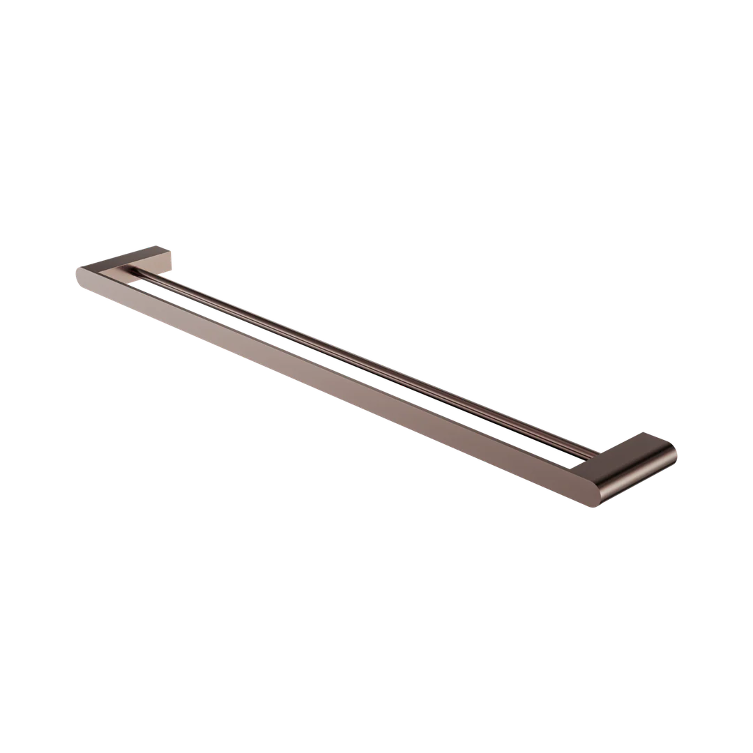 Nero Bianca Double Towel Rail 800Mm Brushed Bronze