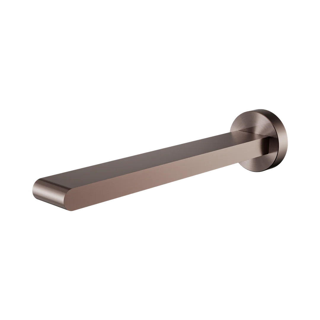 Nero Bianca Fixed Bath Spout Only 240Mm Brushed Bronze
