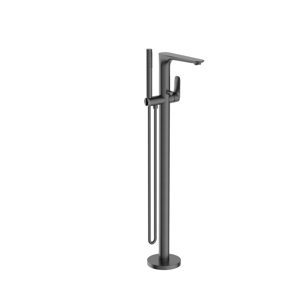 Nero Bianca Floor Standing Bath Mixer Gun Metal - Image 3