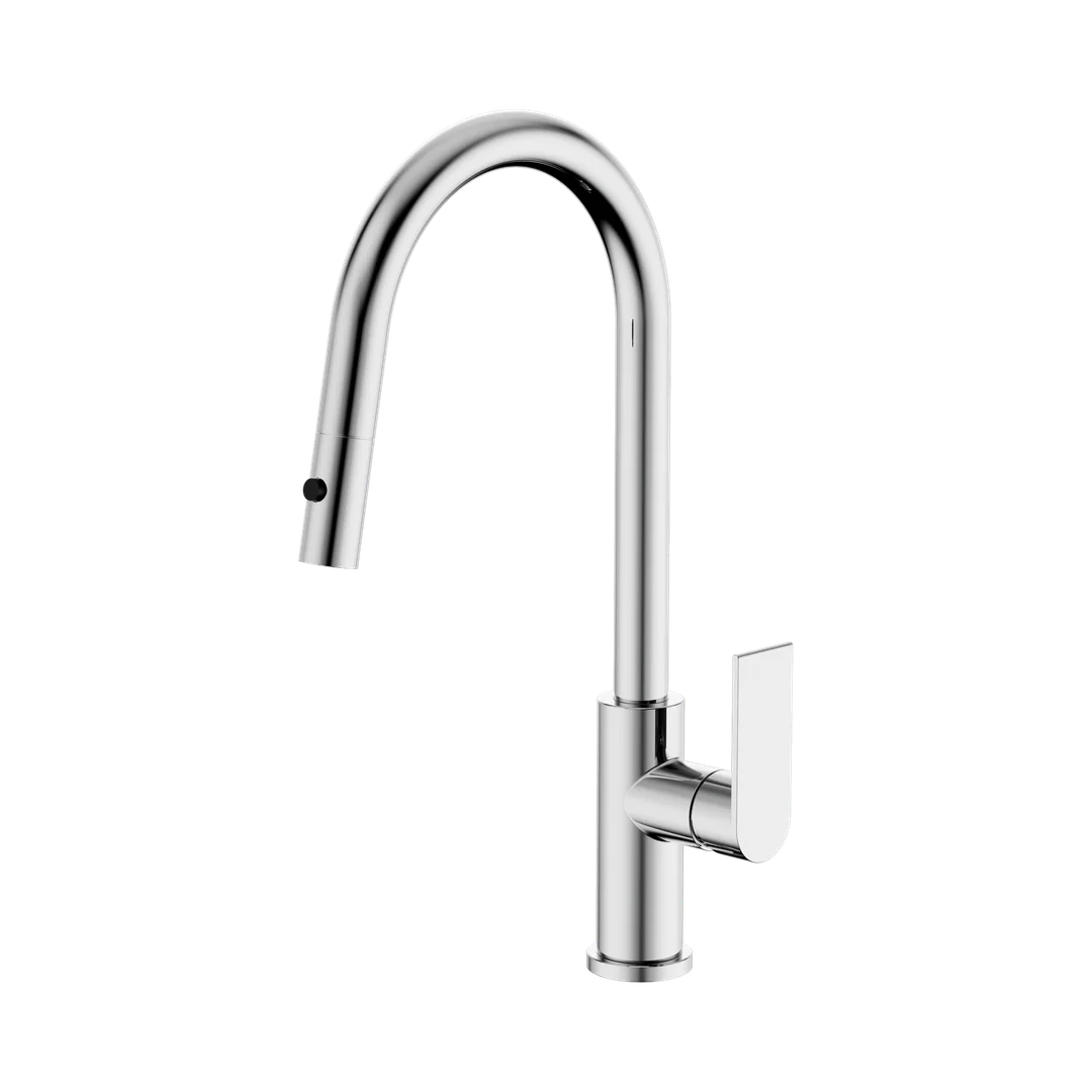 Nero Bianca Pull Out Sink Mixer With Vegie Spray Function Chrome