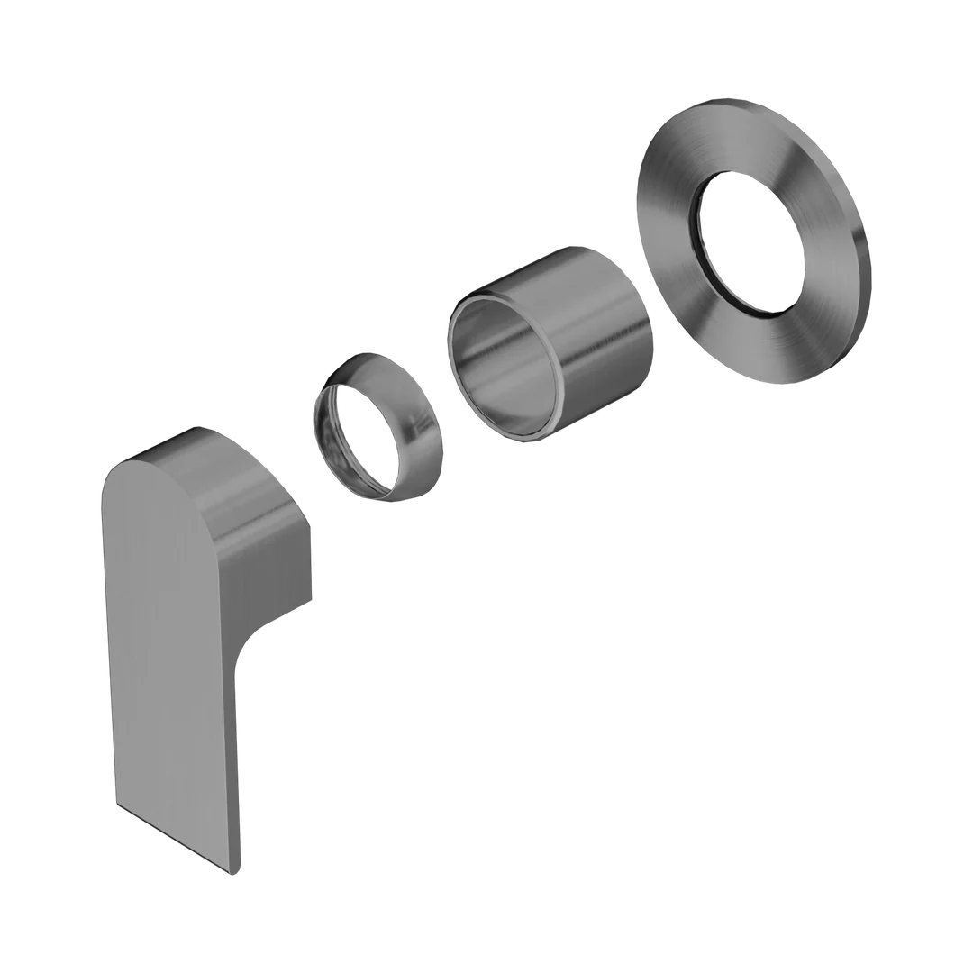 Nero Bianca Shower Mixer 80Mm Plate Trim Kits Only Gun Metal