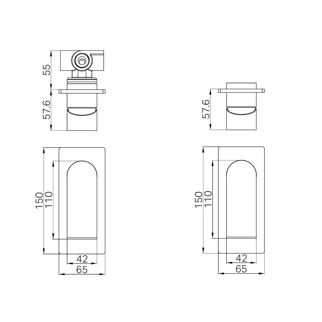 Nero Bianca Shower Mixer Brushed Nickel - Image 3