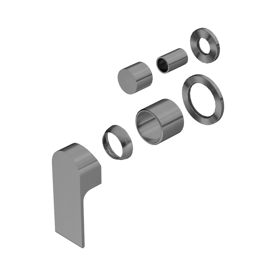 Nero Bianca Shower Mixer With Diverter Separate Back Plate Trim Kits Only Gun Metal