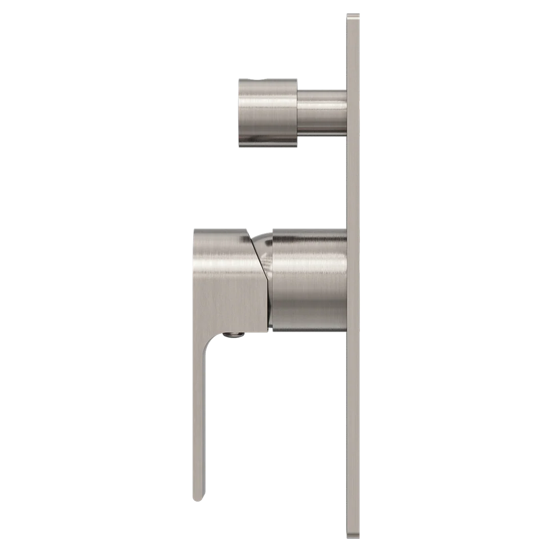 Nero Bianca Shower Mixer With Divertor Brushed Nickel - Image 6