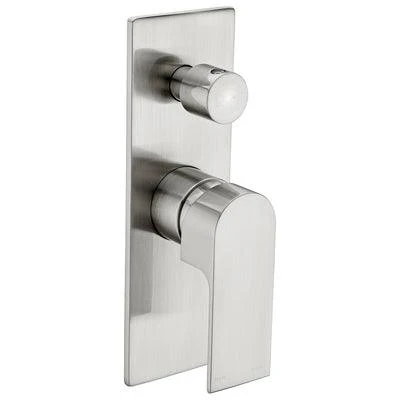 Nero Bianca Shower Mixer With Divertor Brushed Nickel - Image 7