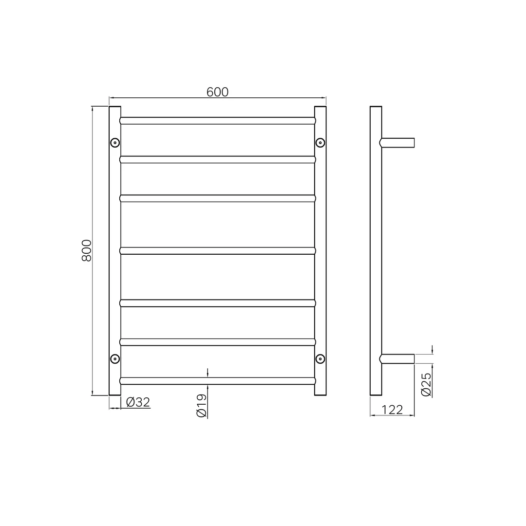 Nero Bianca Towel Ladder Gun Metal - Image 3