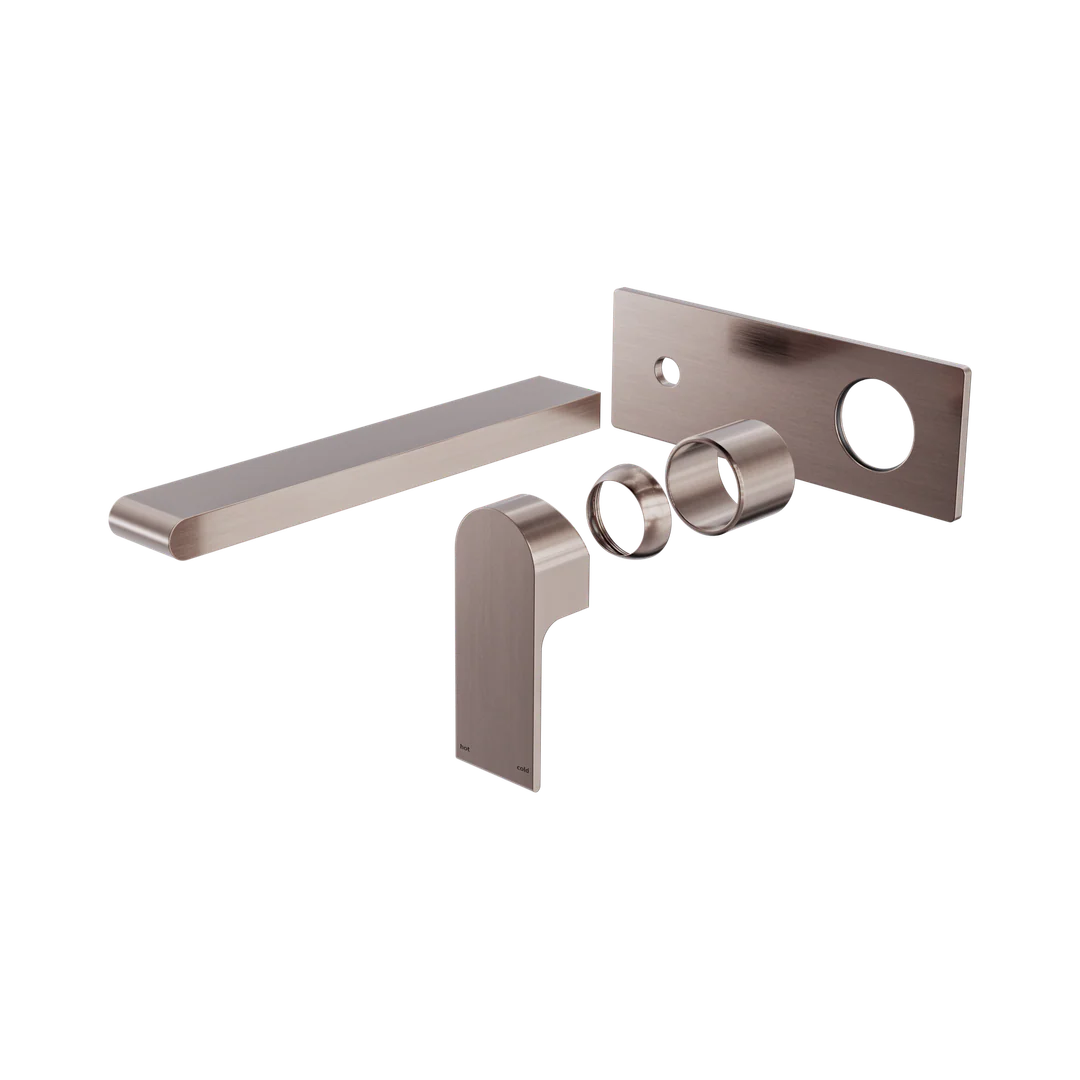 Nero Bianca Wall Basin/Bath Mixer 230Mm Trim Kits Only Brushed Bronze