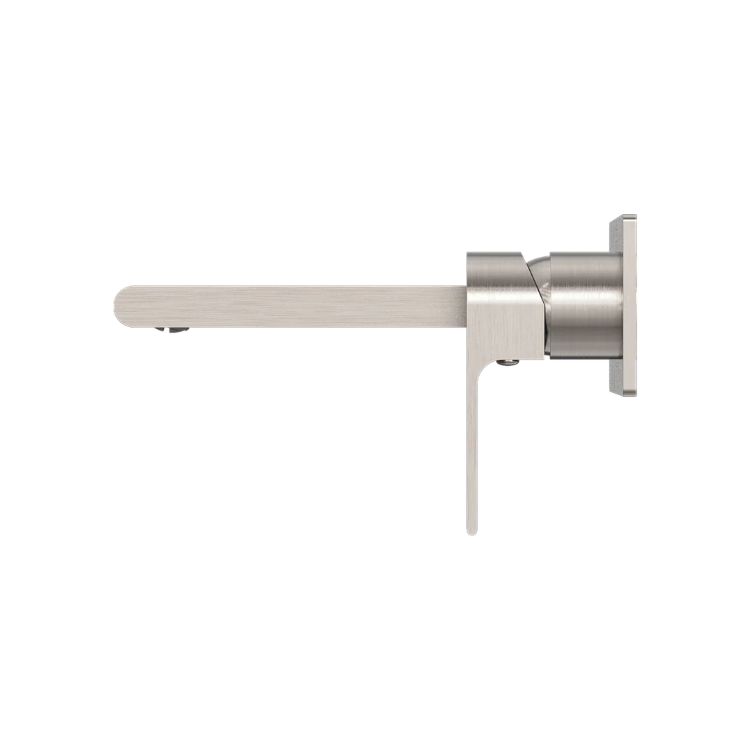 Nero Bianca Wall Basin Mixer Brushed Nickel - Image 6