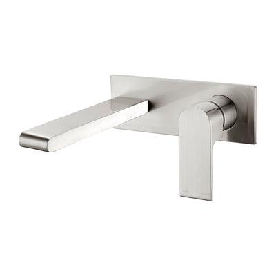Nero Bianca Wall Basin Mixer Brushed Nickel - Image 7