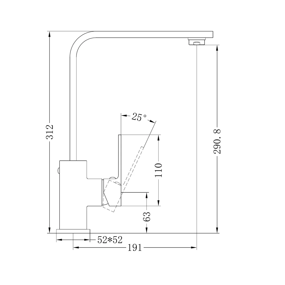 Nero Celia Kitchen Mixer Builders Range Matt Black - Image 3