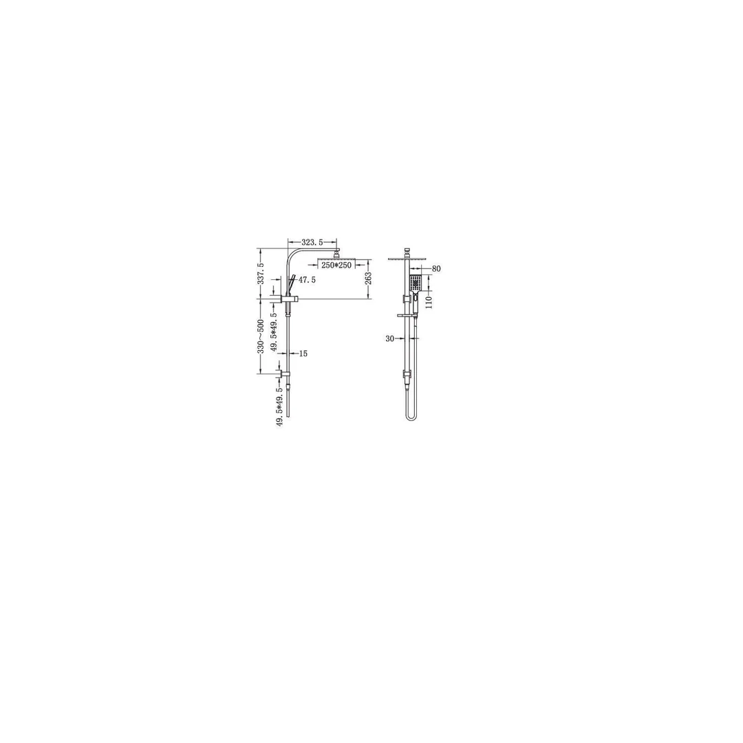 Nero Celia New Shower Set Matt Black - Image 2
