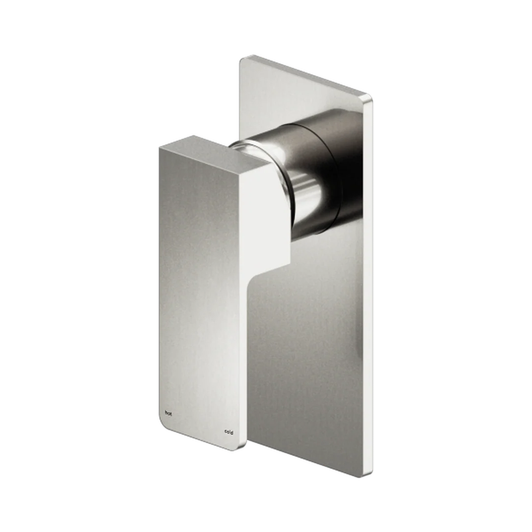 Nero Celia Shower Mixer Rectangular Backplate Brushed Nickel