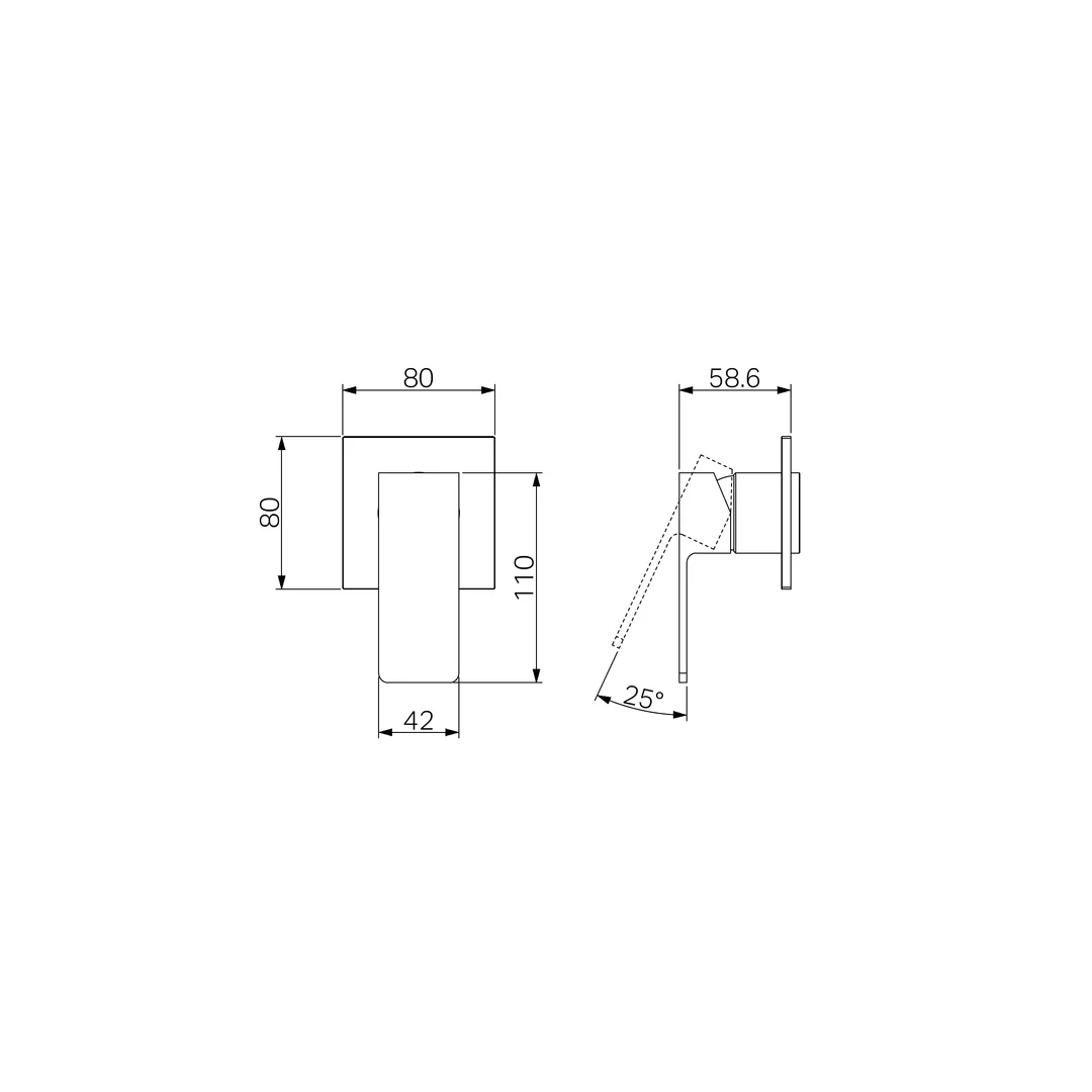 Nero Celia Shower Mixer Trim Kits Only Matte Black - Image 2