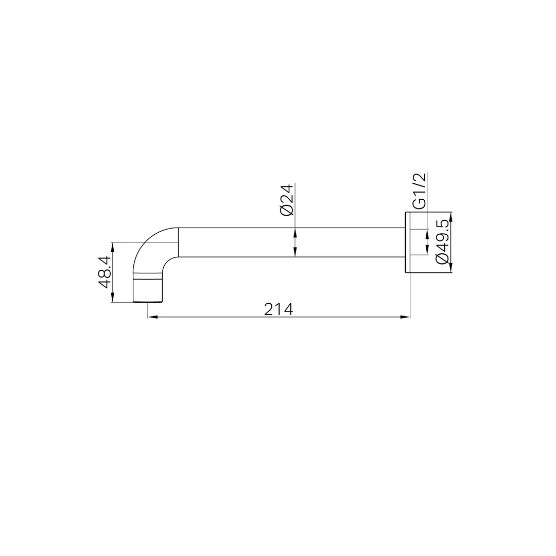 Nero Classic Basin/Bath Spout Only Chrome - Image 2