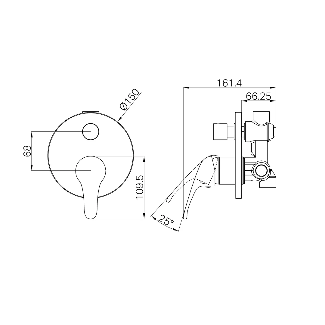 Nero Classic Shower Mixer With Divertor Chrome - Image 3