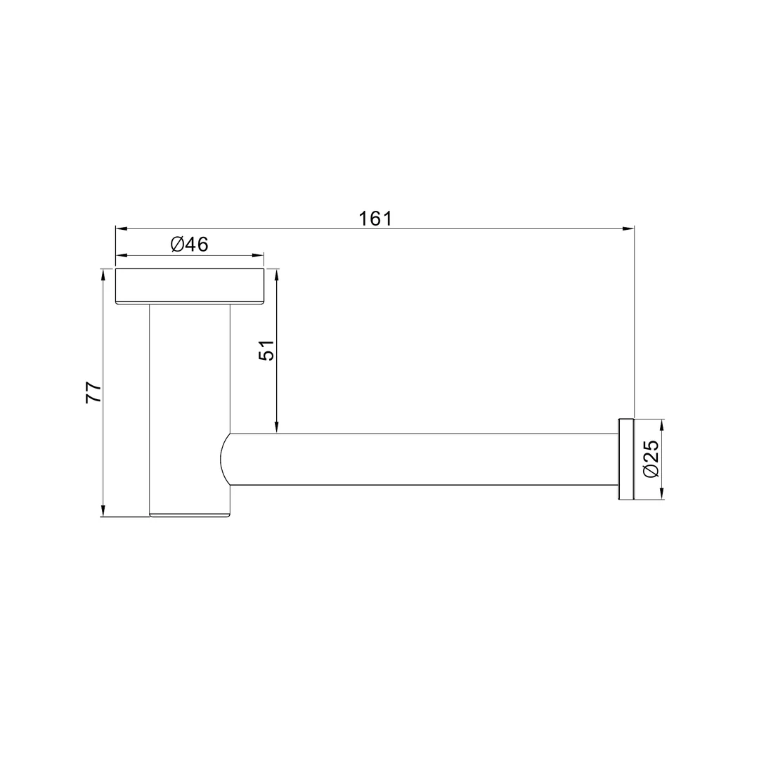 Nero Classic Toilet Roll Holder Brushed Nickel - Image 3