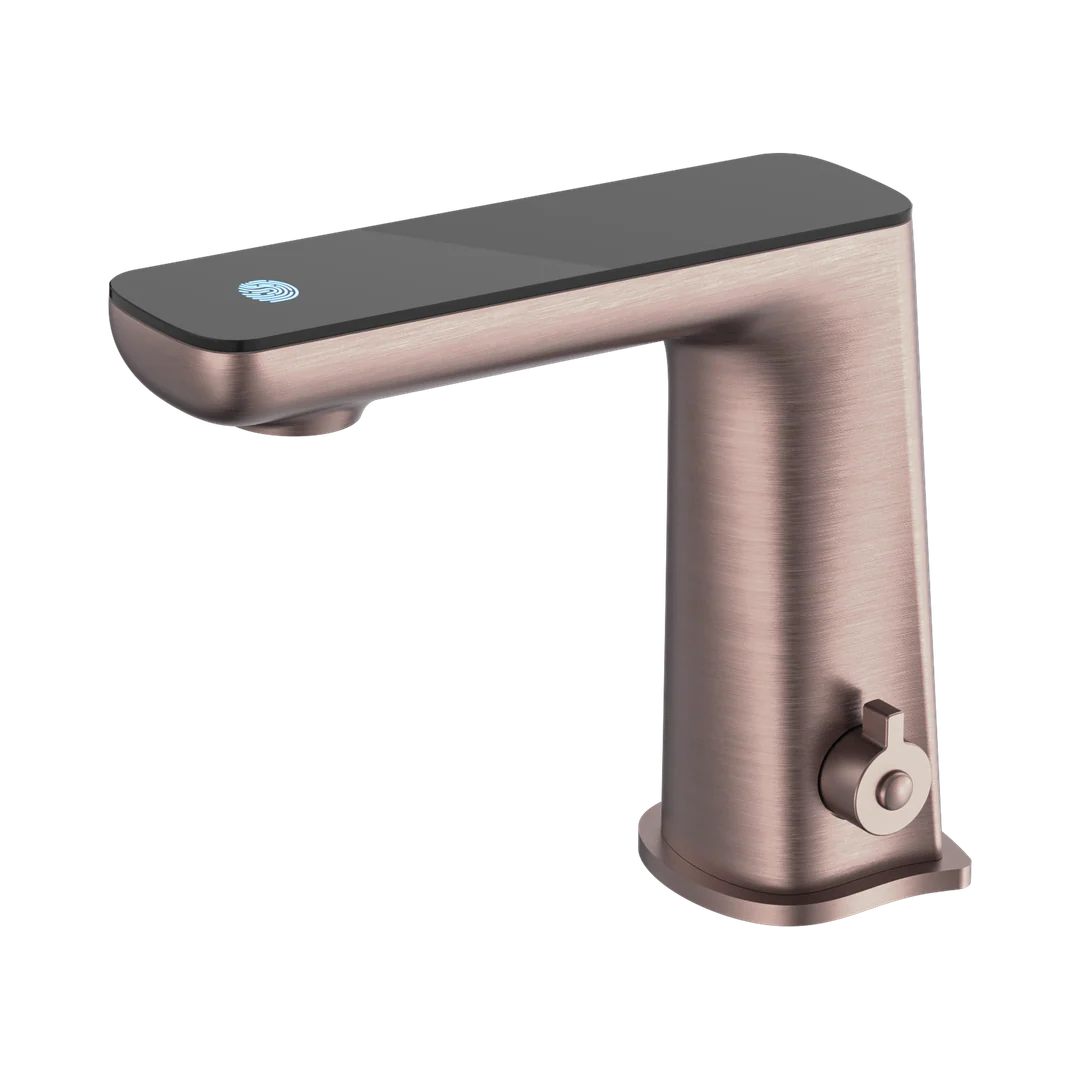 Nero Claudia Sensor Mixer With Black Top Display Brushed Bronze