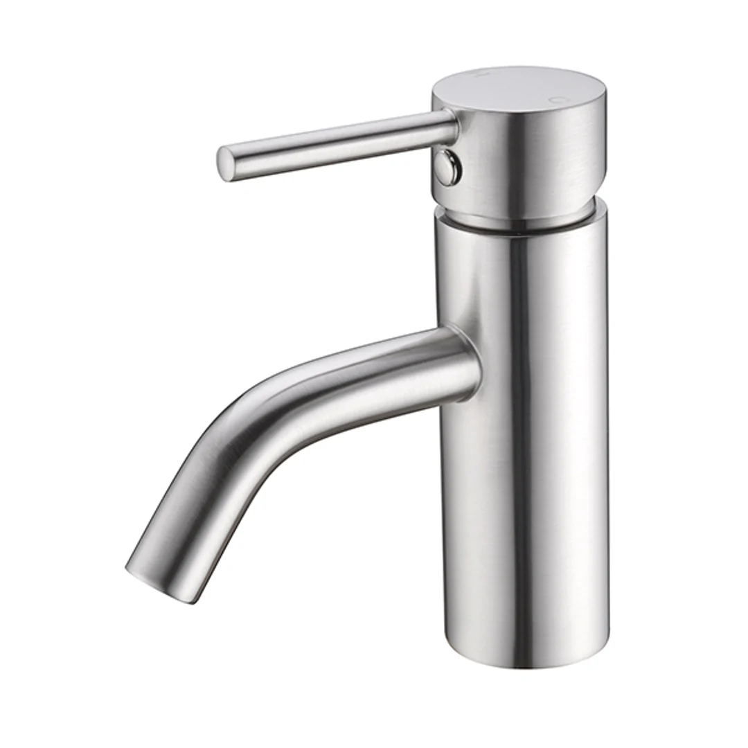 Nero Dolce Basin Mixer Stylish Spout Brushed Nickel - Image 2