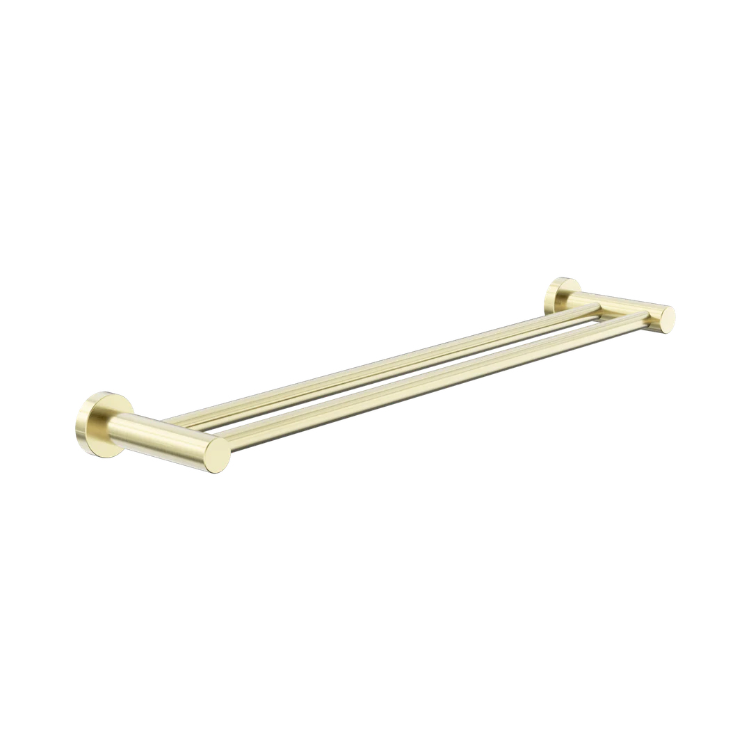 Nero Dolce Ii Double Towel Rail 600Mm Brushed Gold