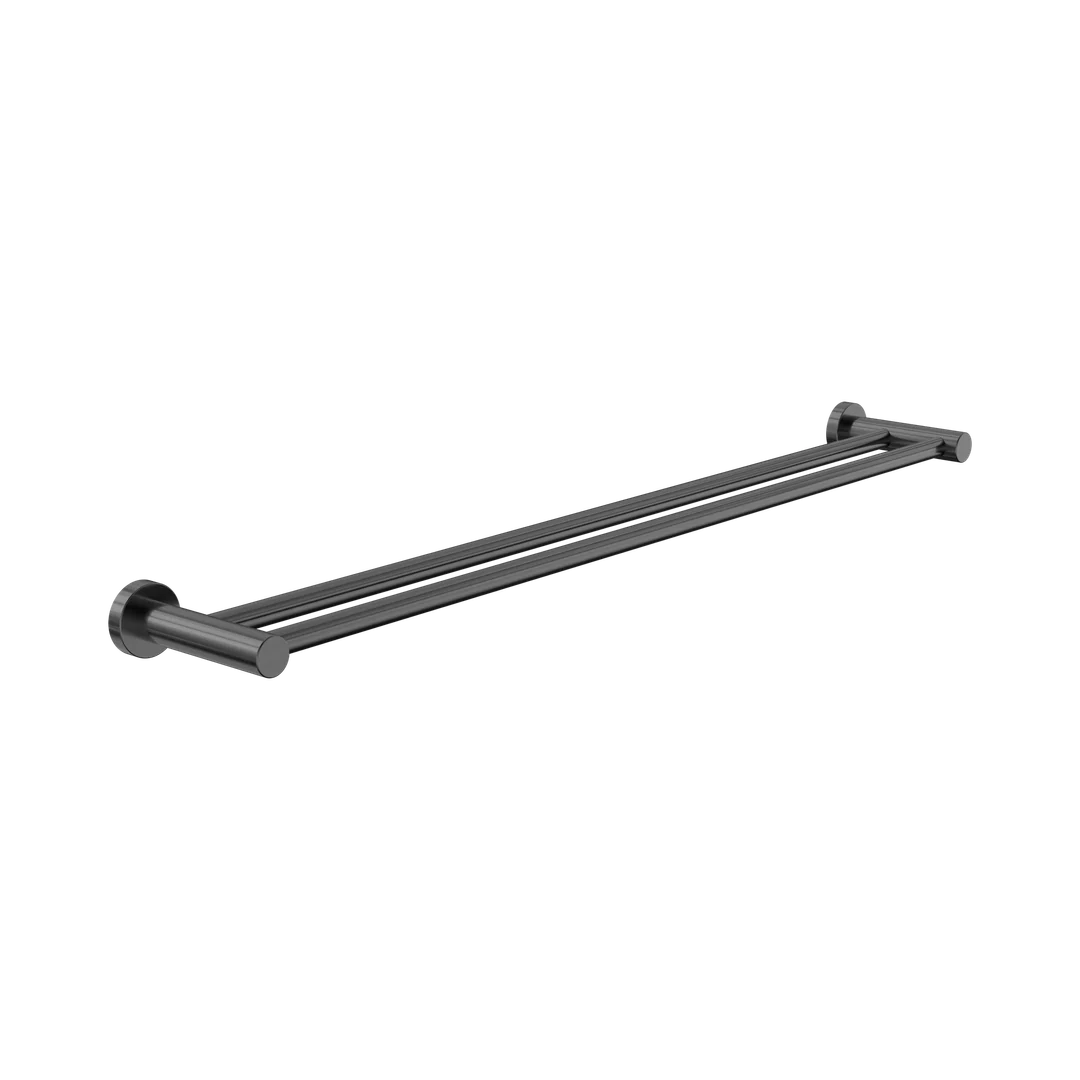 Nero Dolce Ii Double Towel Rail 800Mm Gun Metal