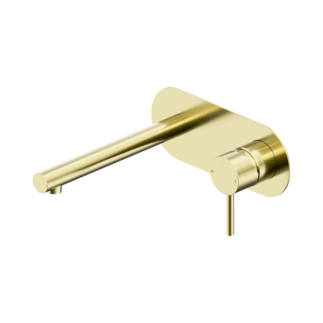 Nero Dolce Ii Wall Basin/Bath Mixer Brushed Gold