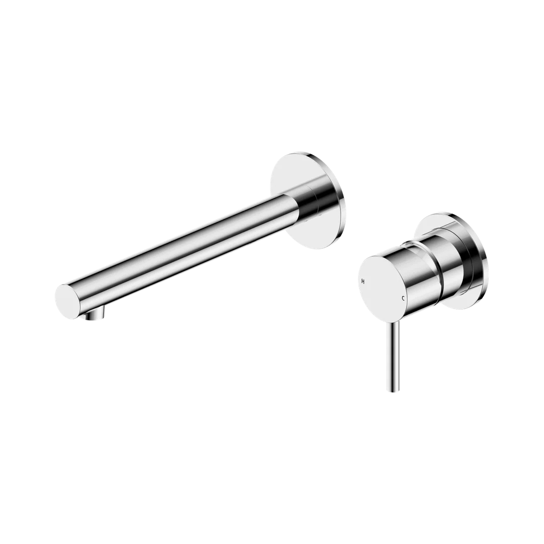 Nero Dolce Ii Wall Basin/Bath Mixer Separate Back Plate Chrome