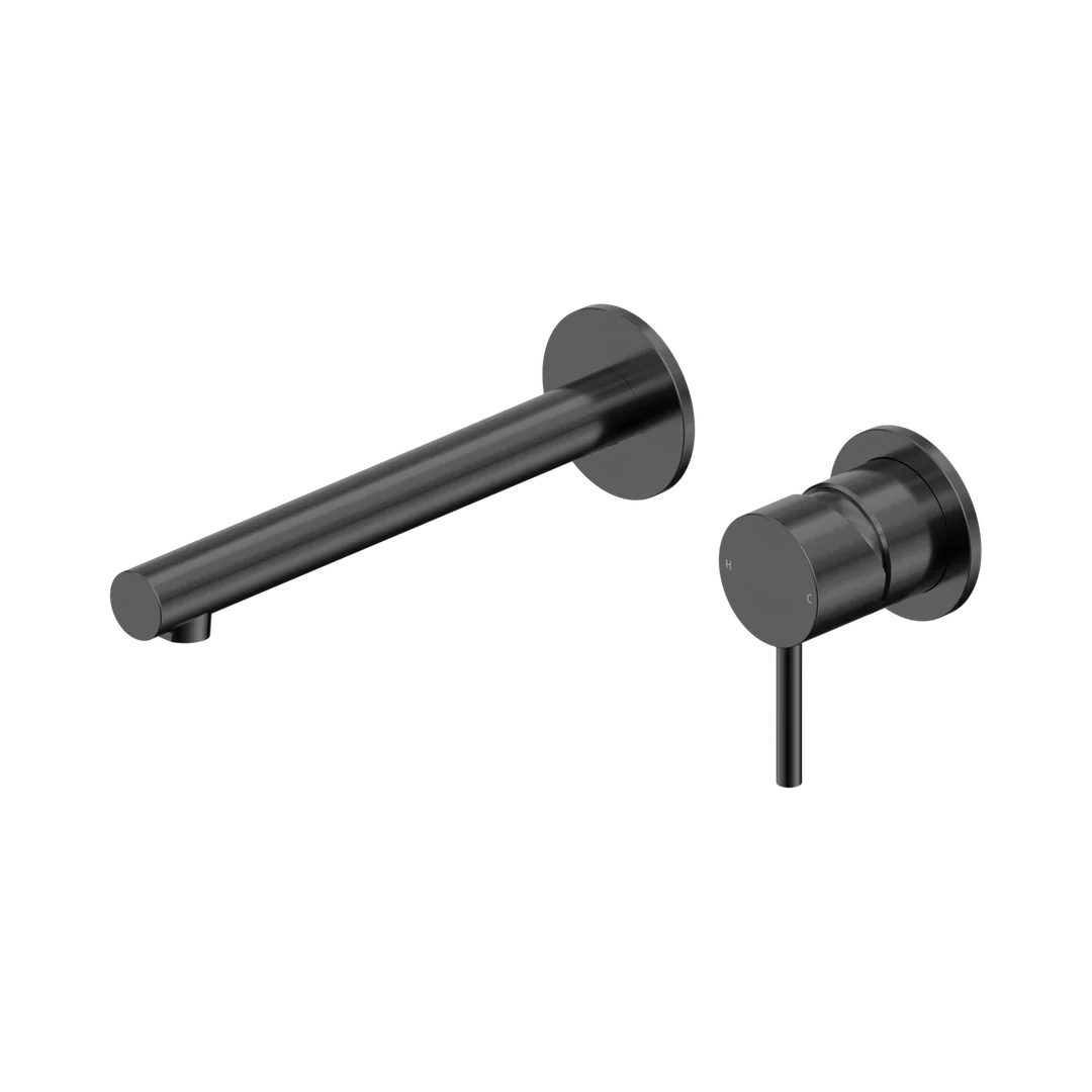 Nero Dolce Ii Wall Basin/Bath Mixer Separate Back Plate Gun Metal