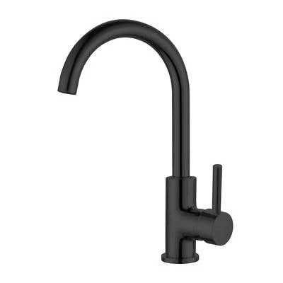 Nero Dolce Kitchen Mixer (Curved Spout) Matt Black - Image 8