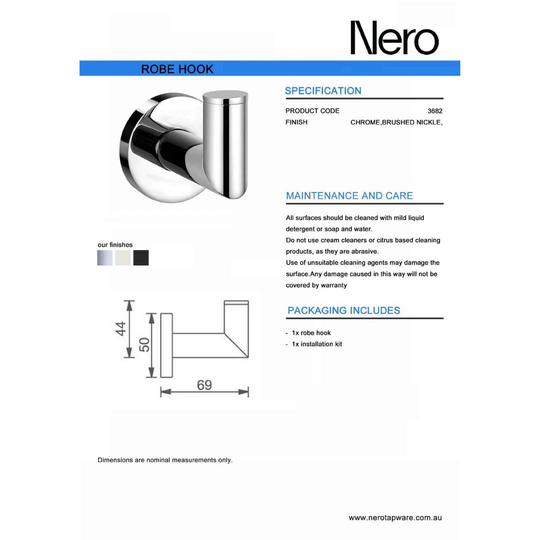 Nero Dolce Robe Hook Chrome - Image 3