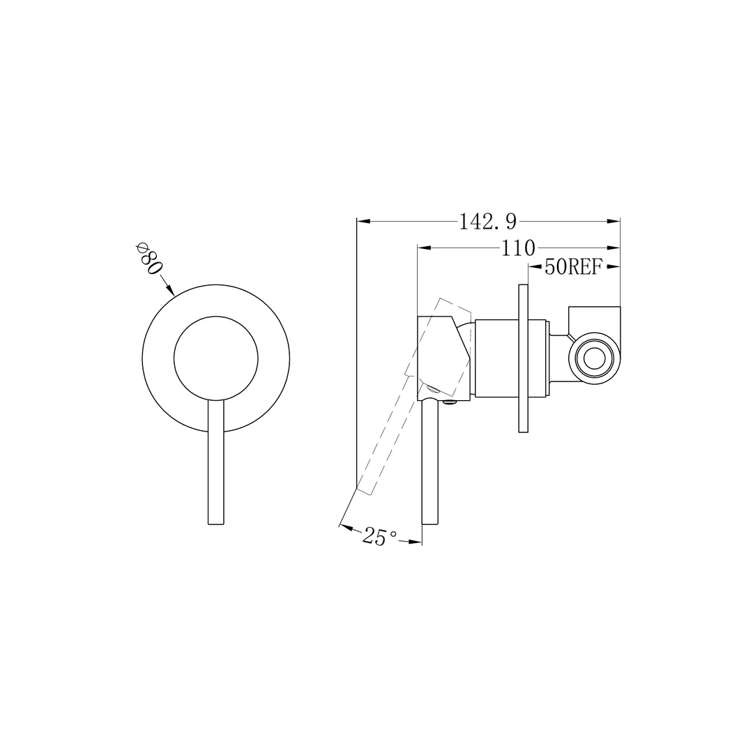 Nero Dolce Shower Mixer Brushed Nickel - Image 3