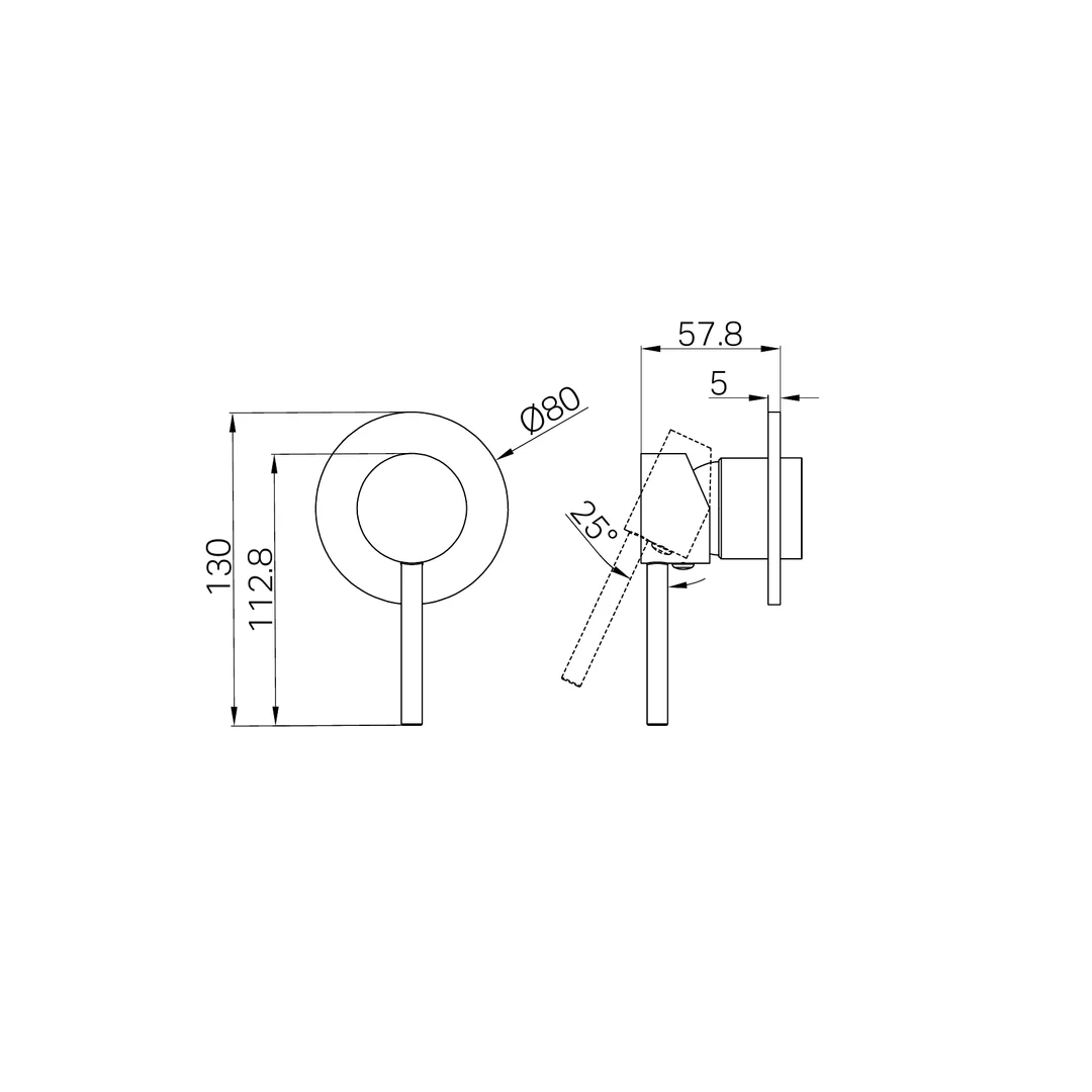 Nero Dolce Shower Mixer Trim Kits Only Gun Metal - Image 2