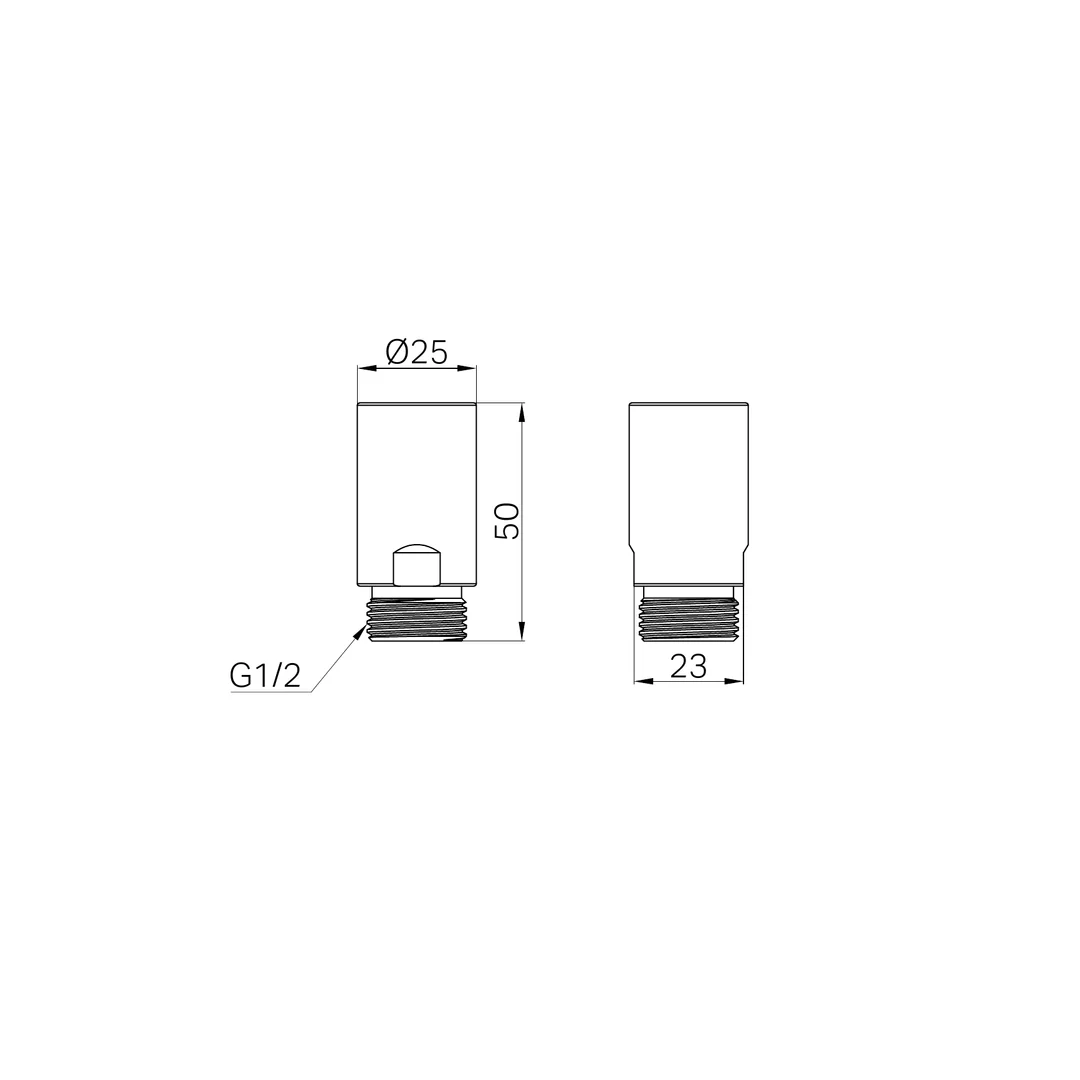 Nero Dual Check Valve Male X Female G1/2 Brushed Gold - Image 2