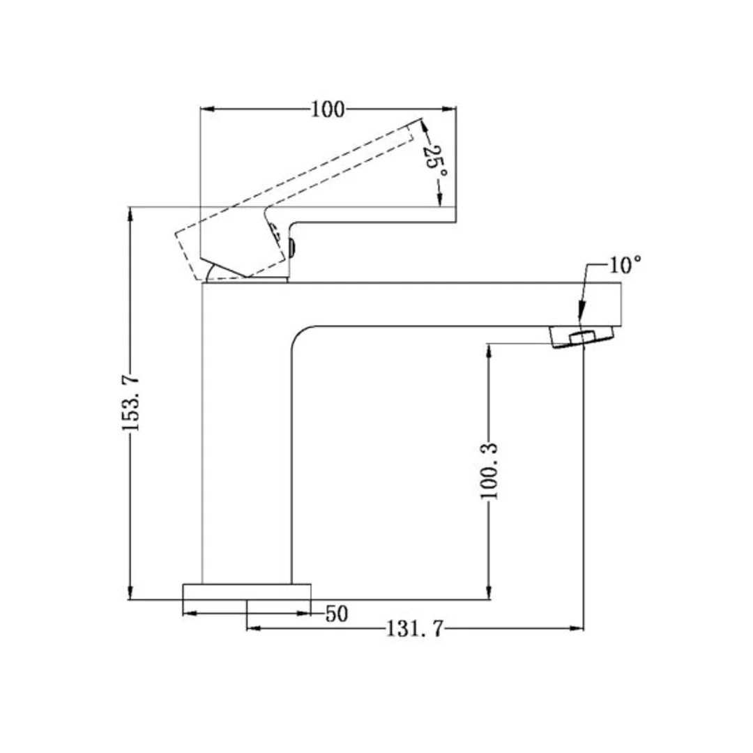 Nero Ecco Basin Mixer  Chrome - Image 3