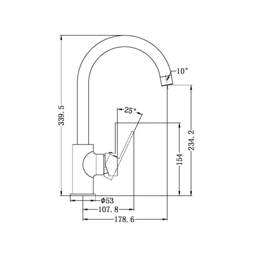 Nero Ecco Kitchen Mixer Chrome Nr301306Ch - Image 3