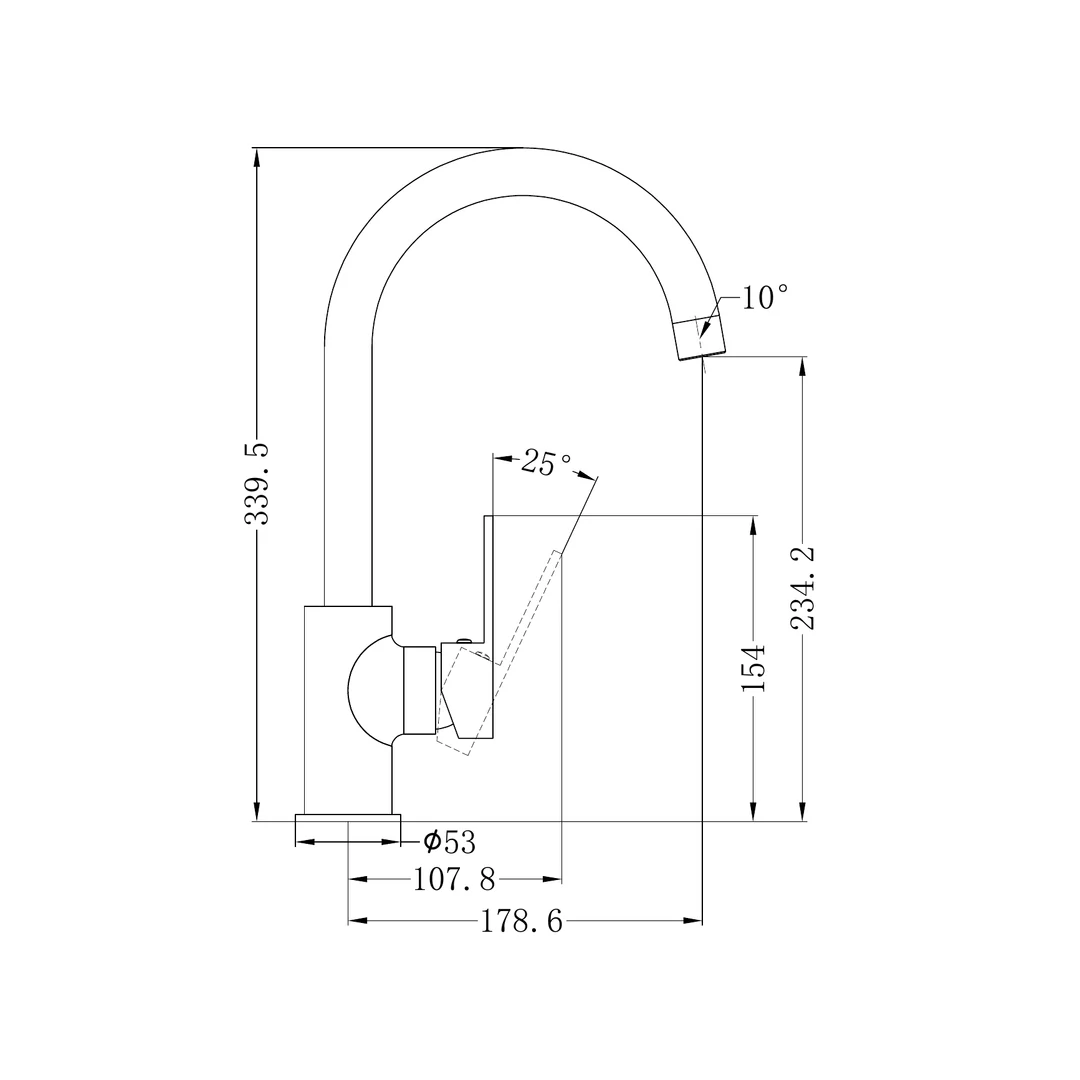 Nero Ecco Kitchen Mixer Gun Metal - Image 2