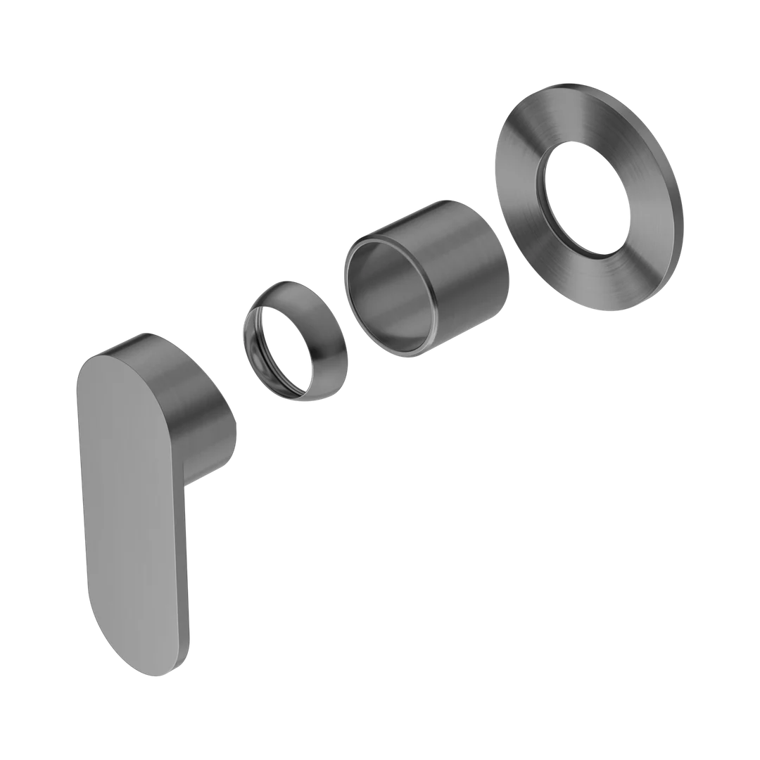 Nero Ecco Shower Mixer 80Mm Round Plate Trim Kits Only Gun Metal