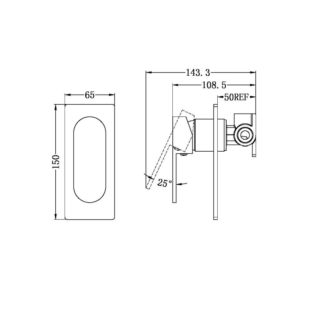 Nero Ecco Shower Mixer Chrome - Image 3