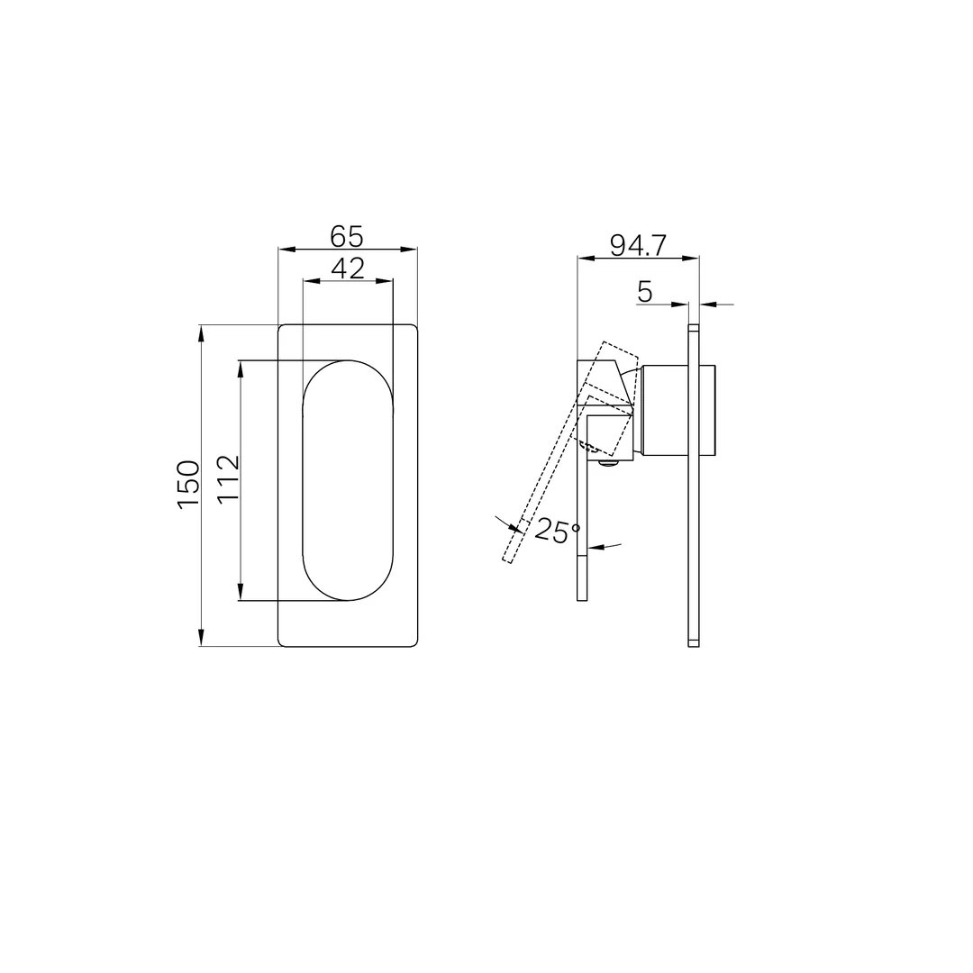 Nero Ecco Shower Mixer Trim Kits Only Chrome - Image 3