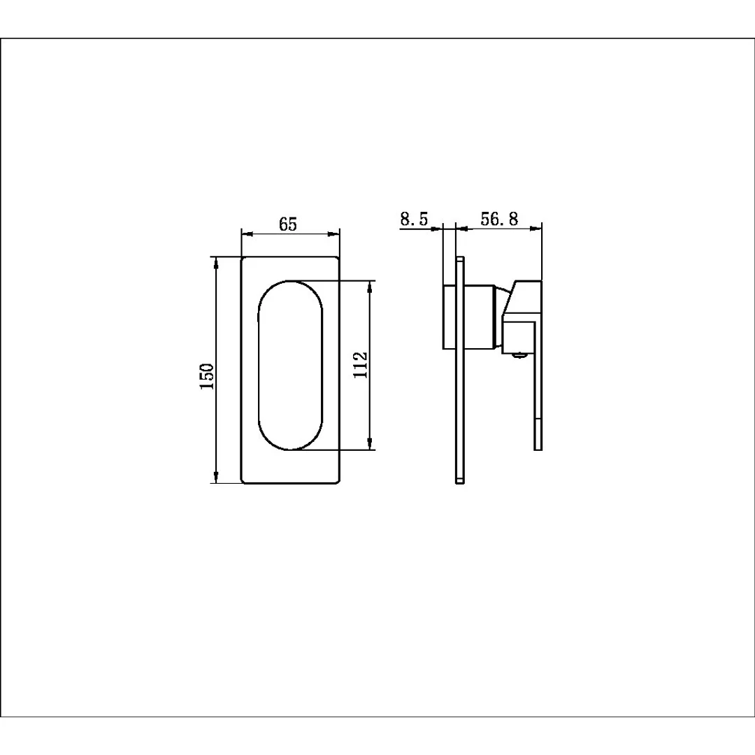 Nero Ecco Shower Mixer Trim Kits Only Chrome - Image 5