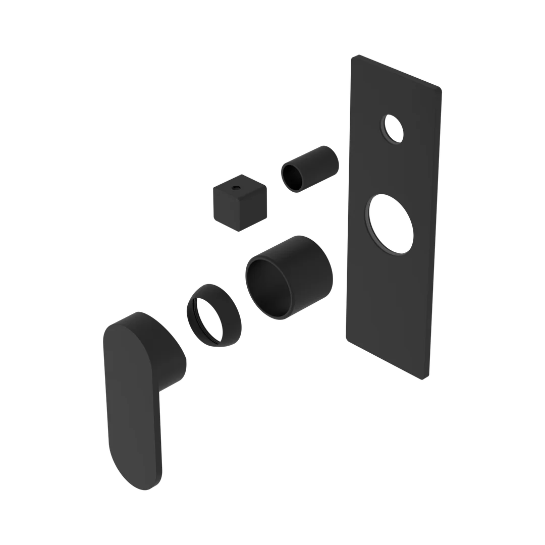 Nero Ecco Shower Mixer With Diverter Trim Kits Only Matte Black