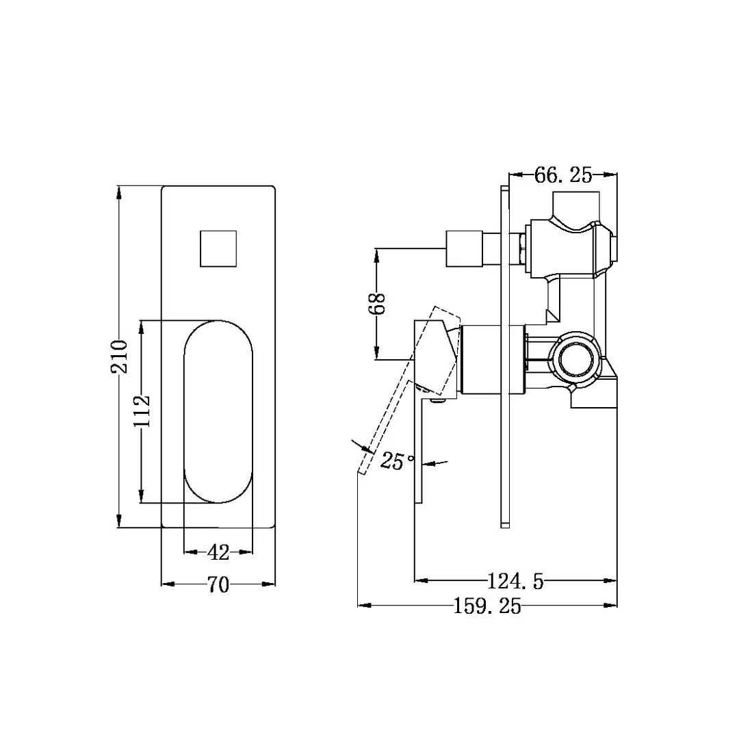 Nero Ecco Shower Mixer With Divertor  Chrome - Image 5