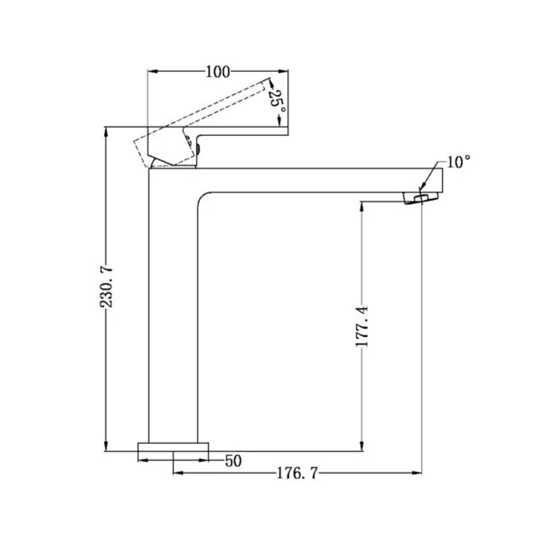 Nero Ecco Tall Basin Mixer Chrome - Image 3