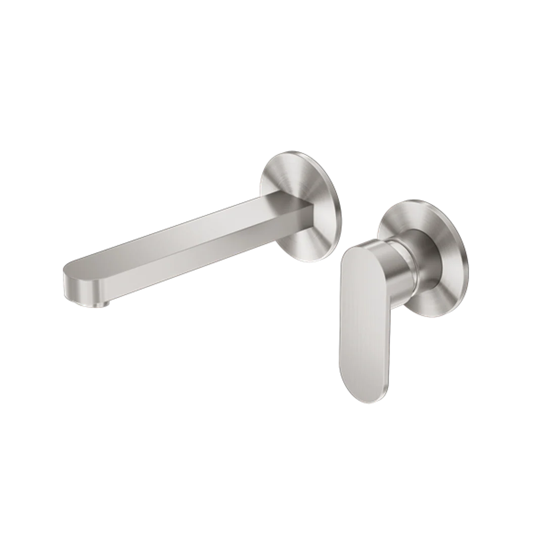 Nero Ecco Wall Basin/Bath Mixer Separate Back Plate Brushed Nickel Nr301310Bbn - Image 4