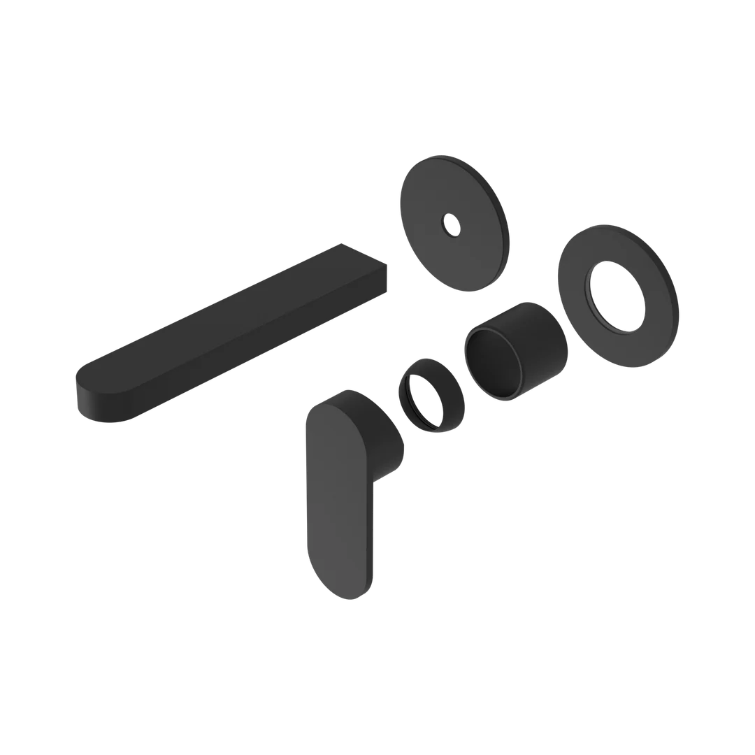 Nero Ecco Wall Basin/Bath Mixer Separate Back Plate Trim Kits Only Matte Black