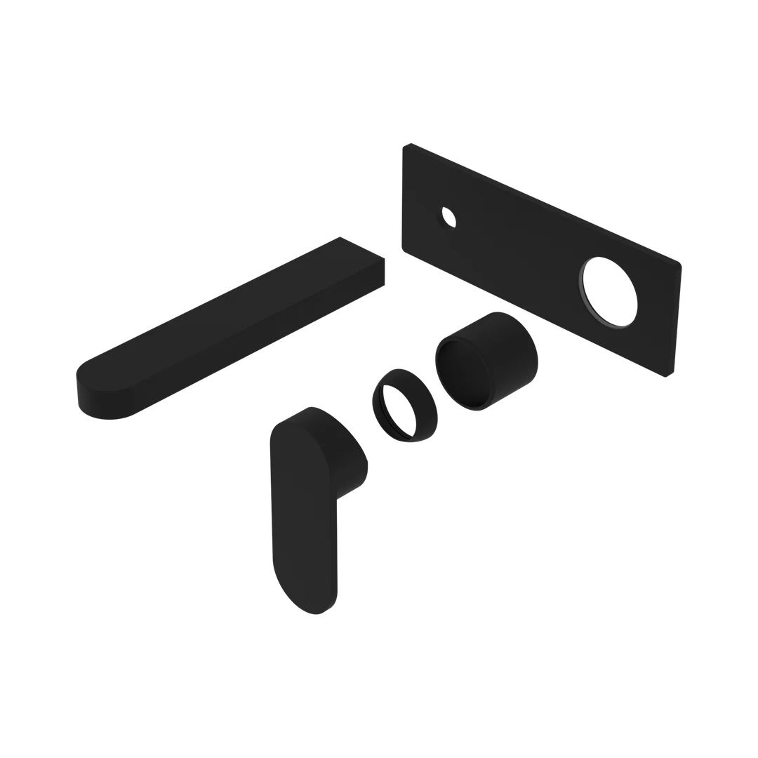 Nero Ecco Wall Basin/Bath Mixer Trim Kits Only Matte Black