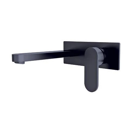 Nero Ecco Wall Basin Mixer  Matt Black - Image 8