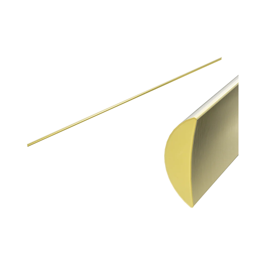 Nero Half Round Water Seal Rail 750Mm Brushed Gold