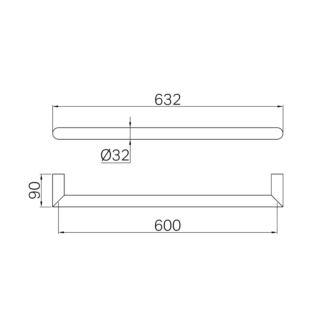 Nero Mecca 240V Single Heated Towel Rail Graphite - Image 2